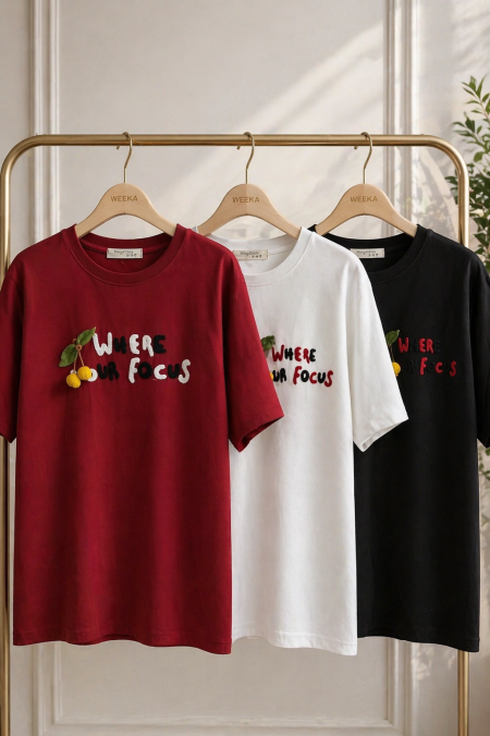 بلوز نص كم كرزة